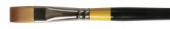 Кисть синтетика "System 3" укороченная плоская короткая ручка № 1/2" sela25